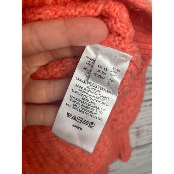 Anthropologie Bia Coral Mock Neck Tunic Sweater XS Alpaca Cozy Boho Oversized - Picture 7 of 12